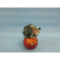 Apple Hedgehog forma de artesanía de cerámica (LOE2535-C8.5)